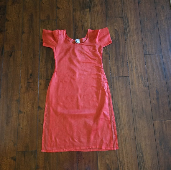 Embroidered Salwar Kameez Dupatta Long Scarf Red Gold Chiffon Party Wear Dress - Picture 12 of 16